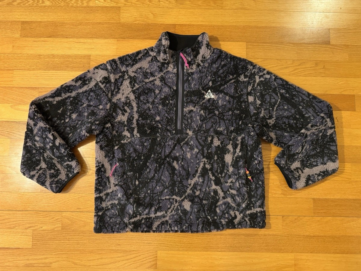 Nike Men Large ACG Canwell Glacier Therma-FIT ADV 1/2 Zip Raisin