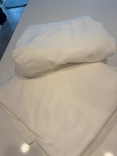 FRETTE 100% Cotton Full  Flat & Fitted Sheets Ivory
