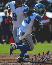 DETROIT LIONS RUNNING BACK MIKEL LESHOURE SIGNED 8X10 PHOTO W/COA ILLINOIS F