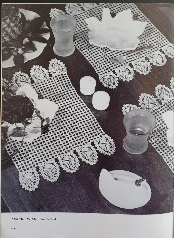 Pineapple Designs Doilies Table Cloths Beds Crochet Patterns By Coats & Clark - Image 4 of 4