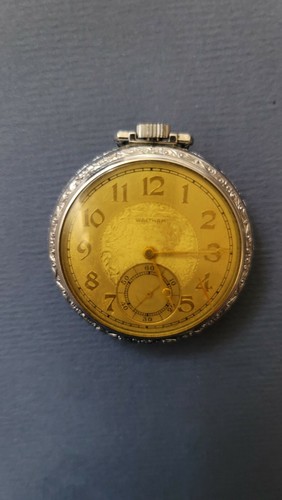 Waltham  Pocket Watch Art Deco Dial 17 Jewels