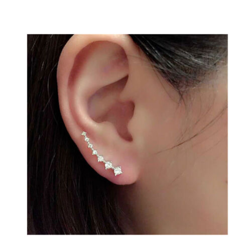 SEXY BRILLANTES Escaladores orejas/rastreadores de orejas Pendientes Puño Escalador | eBay