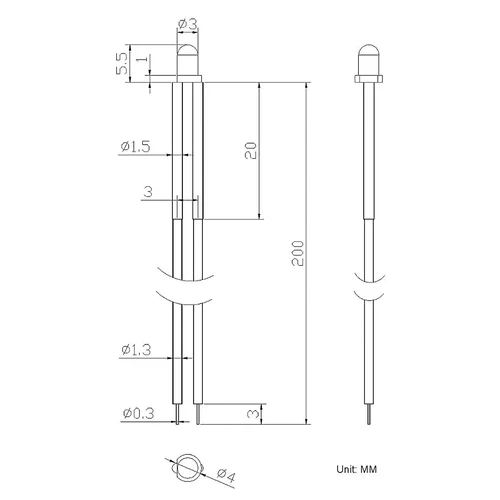 100 x 3 mm vorverdrahtet DC 5 V-12 V Micro LED Leuchten emittierende Dioden Mini Birnen Lampe - Bild 2 von 26