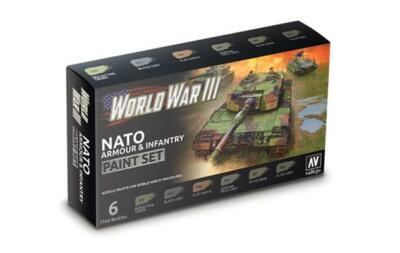 70223 WW3 NATO Armour and Infantry Paint Set Vallejo Team Yankee