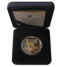 KIRGISISTAN  10 SOM - "GAZELLE" - 2013,GOLD,SILBER,ETUI,ZERT.AUFL. 3000 EX