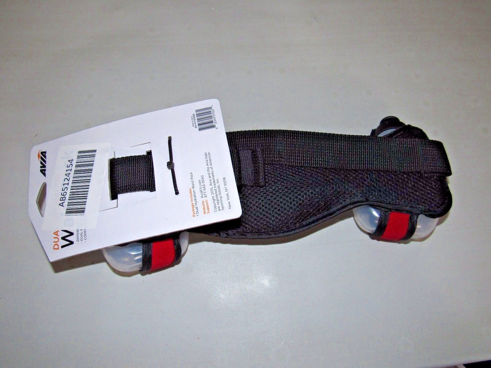 AVIA RED NYLON DUAL HYDRATION ZIPPERED POCKET WATER BOTTLE WAIST PACK eBay