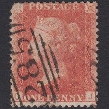 I33_26 GB QV 1857 1d PALE RED PLATE 47 SGC8(9) OJ GU EXETER 285