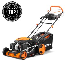 Tondeuse à gazon thermique autotractée FUXTEC démarrage electrique 196cm3 6CV