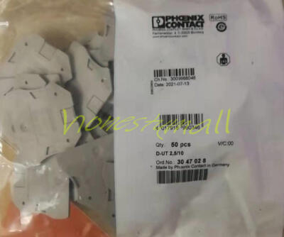 50PCS New PHOENIX CONTACT Terminal D-UT 2.5/10(D-UT 2,5/10) 3047028