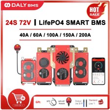 Daly Smart BMS LiFePo4 24S 72V 40A-200A Li-ion BMS with Balance BT App NTC