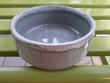 MINT Gray Glazed Terracotta Pet Food Bowl Water Dish Cat Dog Crock Farmhouse