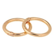 2 Pcs Spring O Ring Clip for Purse Strap 1 Inch Round Snap Clip Key Rings gold