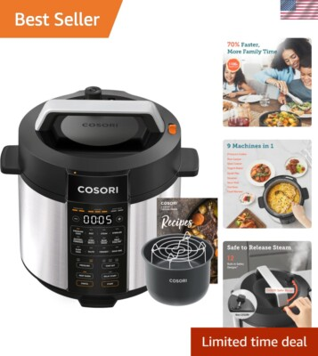 #ad 6 Qt 1100W Electric Pressure Cooker Safe Venting Ceramic Non stick Inner Pot $121.49