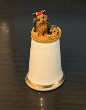 Fingerhut, Sterling Classic / England Keramik, Yorkshire Terrier (B)