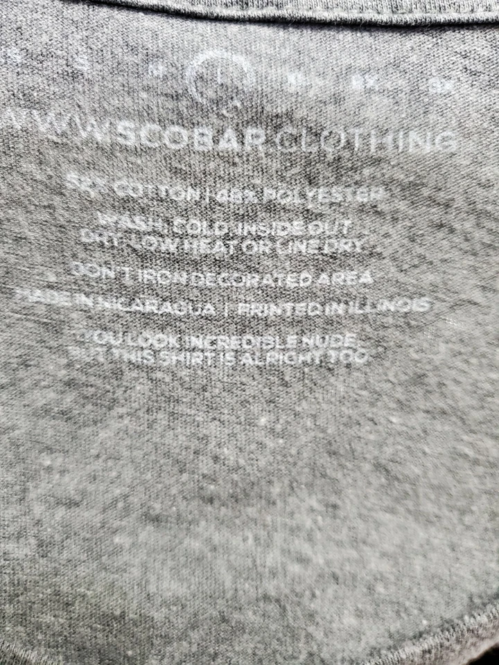 Camisa Scobar Hombre Mujer Talla L Grande Gris Blanco Fuerza Aérea Fuerza Espacial Foto 2 de 4