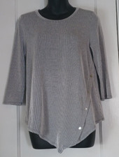 Green Envelope LA Made in USA Women's Striped 3/4 Sleeve S/M Top White Black