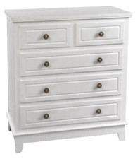 MOBILE 5 CASSETTIERA CASSETTI SHABBY CHIC SALOTTO CAMERETTA BIANCO h92*80*40 cm