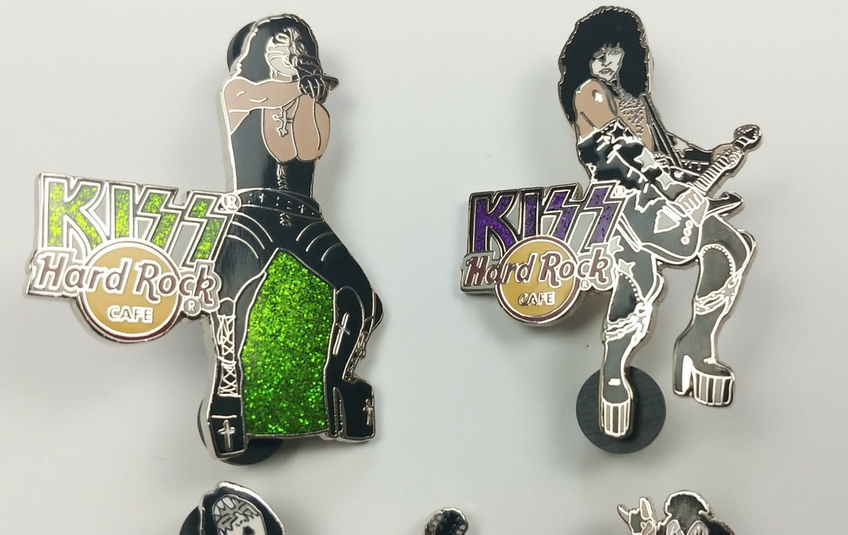 KISS Hard Rock Café Pin Badge 4pc Set HRO Online Dream Love