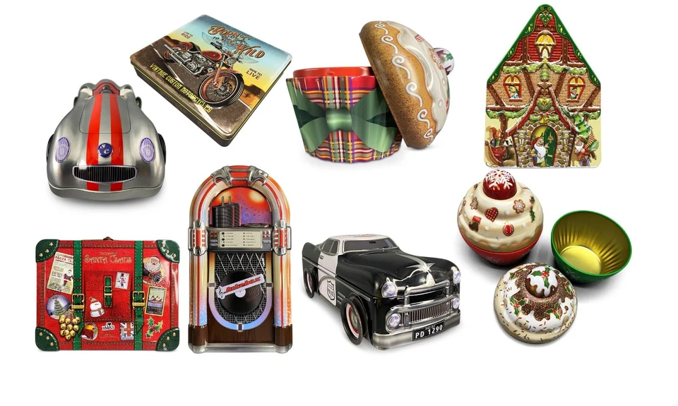 MEDIMUC Boite à Gâteaux,Dose Cadeau,Boîte de Rangement,Décorative,Étain - Grand Choix