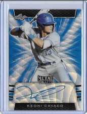 2019 Leaf Metal Draft KEONI CAVACO Blue Wave Prismatic Auto RC 17/20 Twins