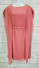 Simply Vera Vera Wang XS Shift Dress Pink Chiffon Embellished Rhinestone Belt