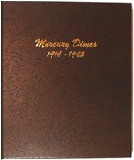 Dansco Album 7123 US Mercury Dimes 1916 1945 Coin Collection Long Term Storage