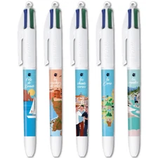 LOT 5 BIC PENS 4 COLORS CORSE 2025 LIMITED EDITION COLLECTION
