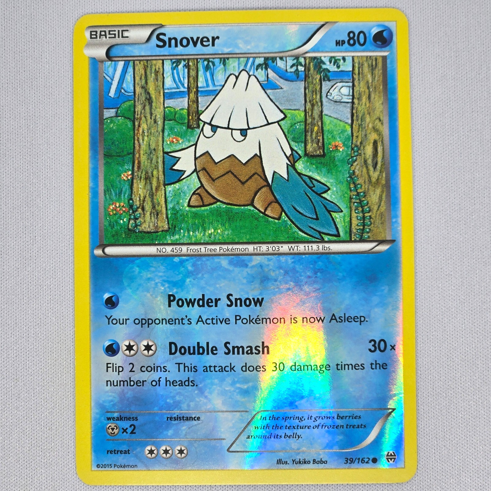 Snover 39/162 Breakthrough Reverse Holo Common Pokemon Card TCG English LP