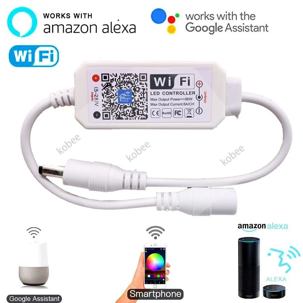 Magic Home Mini WiFi Dimmer Controller Amazone Alexa Google Home for strip | eBay