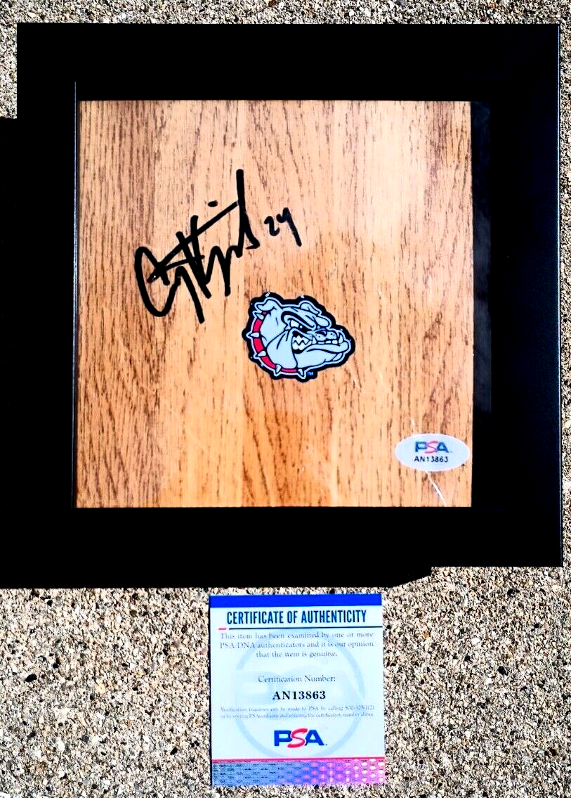 COREY KISPERT Gonzaga SIGNED & FRAMED Floor PSA COA BULLDOGS BASKETBALL 