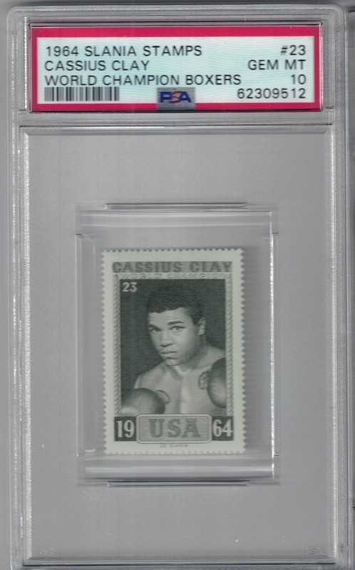 1964 Slania Stamps World Champion Boxers Cassius Clay - Muhammad Ali #23 PSA 10