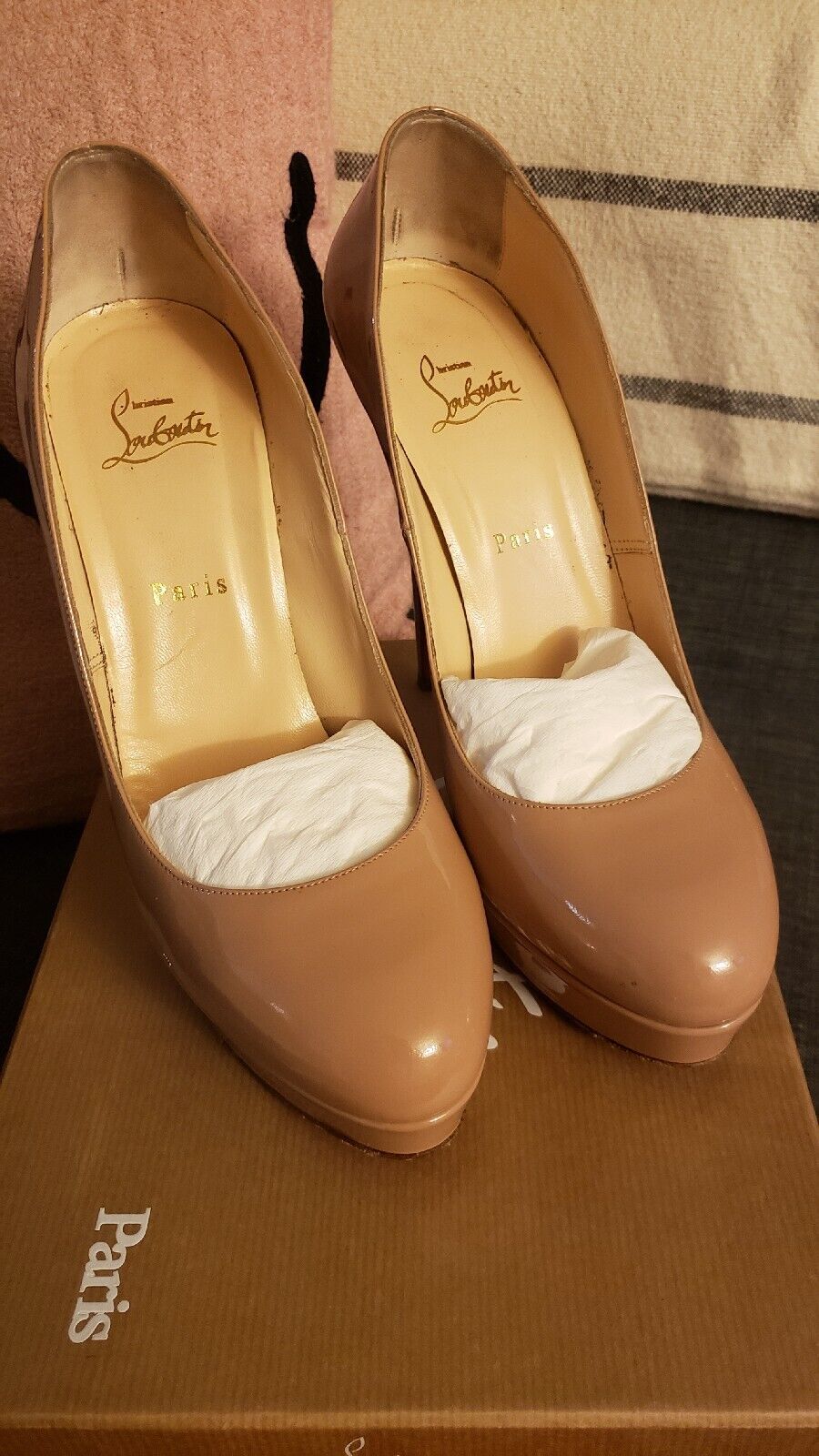 Christian Bianca 140 Patent Leather NUDE - Valtorc International