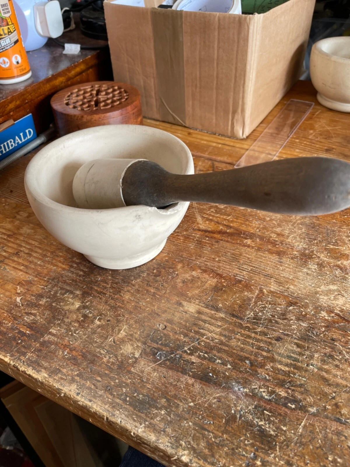 ANTIQUE APOTHECARY PESTLE AND MORTAR MERITOR ACID PROOF A/F
Opens in a new window or tab