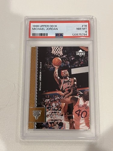 1996 Upper Deck Michael Jordan #16 PSA 8 NM-MT Near Mint Chicago Bulls Card