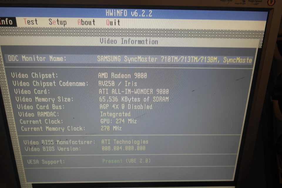 Video graphics card ATI ALL IN WONDER 9000 64MB AGP Universal - Image 2 of 4