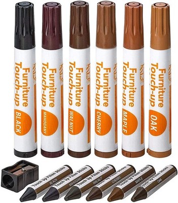 Wood Scratch Repair Kit: Markers & Wax Sticks for Floors, Cabinets, Desks