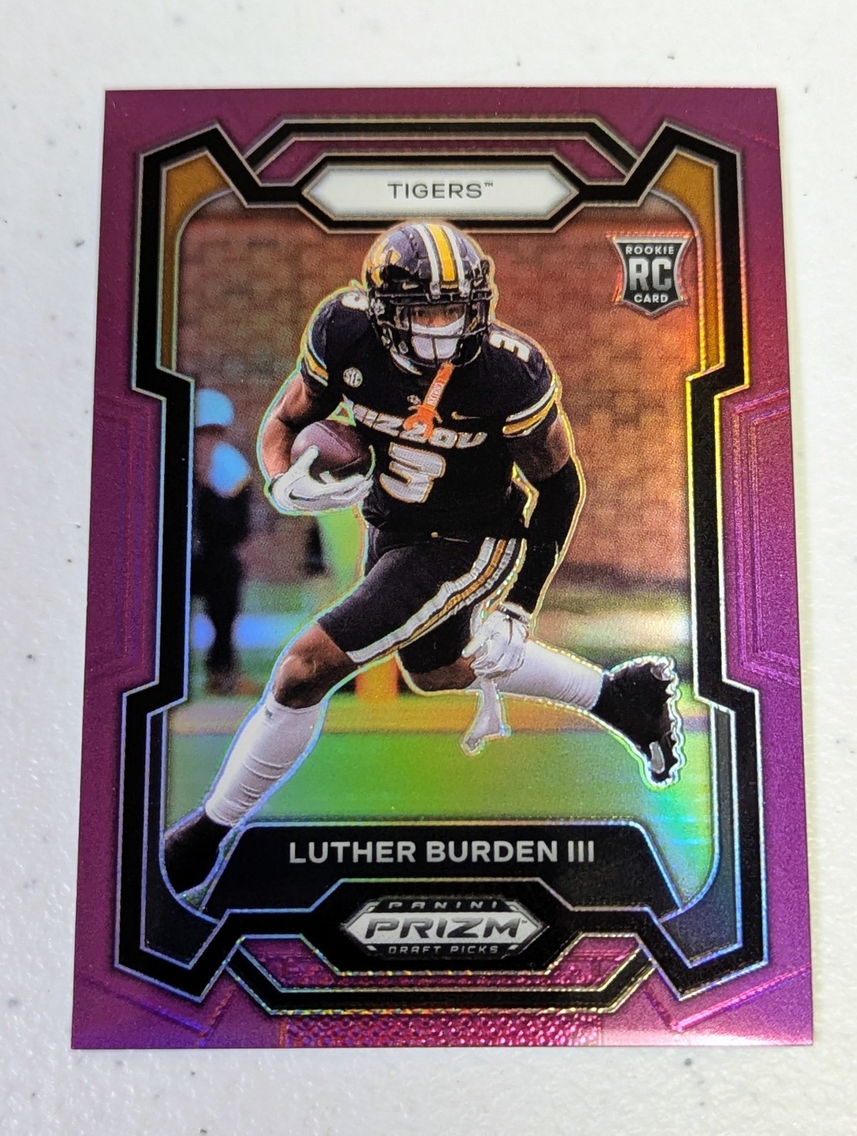 2024 Panini Prizm Draft Picks Luther Burden III #198 Purple Prizm /75 Rookie