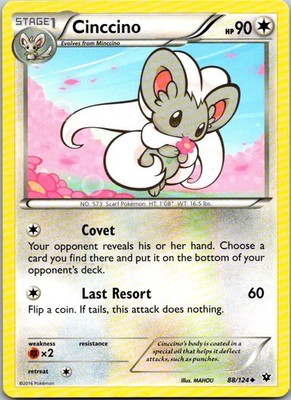 Cinccino 88/124 Fates Collide Pokemon TCG UC NM
