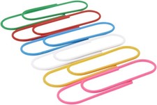Extra Large Coloured Paper Clips 30 Pack – Jumbo 4in Vinyl Coated, Non-Slip Grip