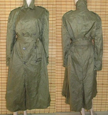 REGENMANTEL - RAINCOAT - TRENCHCOAT - NYLON - VINTAGE - BLAUER - GR. L - XL - Bild 1 von 3