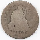 1853-O Liberty Seated Quarter Arrows and Rays Silver 25c