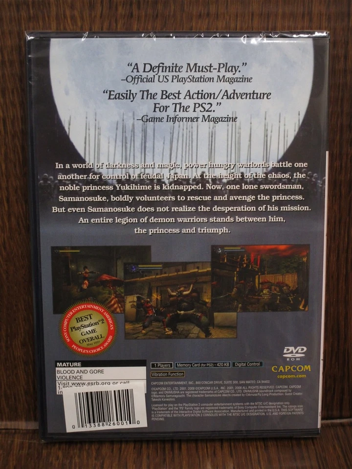 Video Game PS2 Onimusha Warlords Black Label #1 NEW SEALED - Image 2 of 4