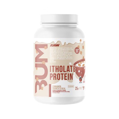 2 X RAW Nutrition Bum Itholate Protein Powder Cinnamon Crunch Cereal -- 25 Servi