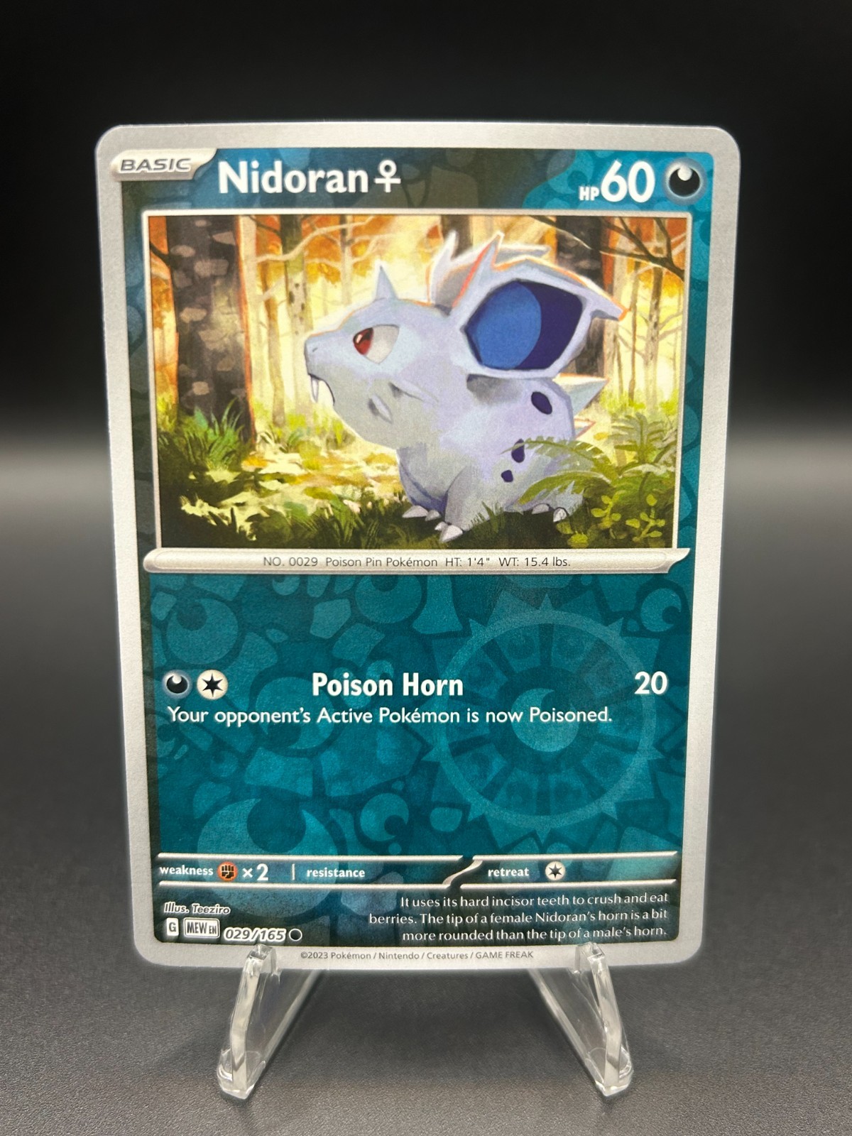 • Nidoran F • 029/165 Reverse Holo SV Scarlet & Violet 151 Pokemon TCG NM