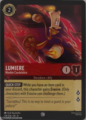 Lorcana   Reign of Jafar   Lumiere - Nimble Candelabra   Regular