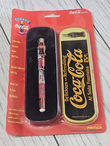 🥤✨ Vintage Coca-Cola Rollerball Pen Collectors Tin 1995 Always Coke Promo ✨🥤