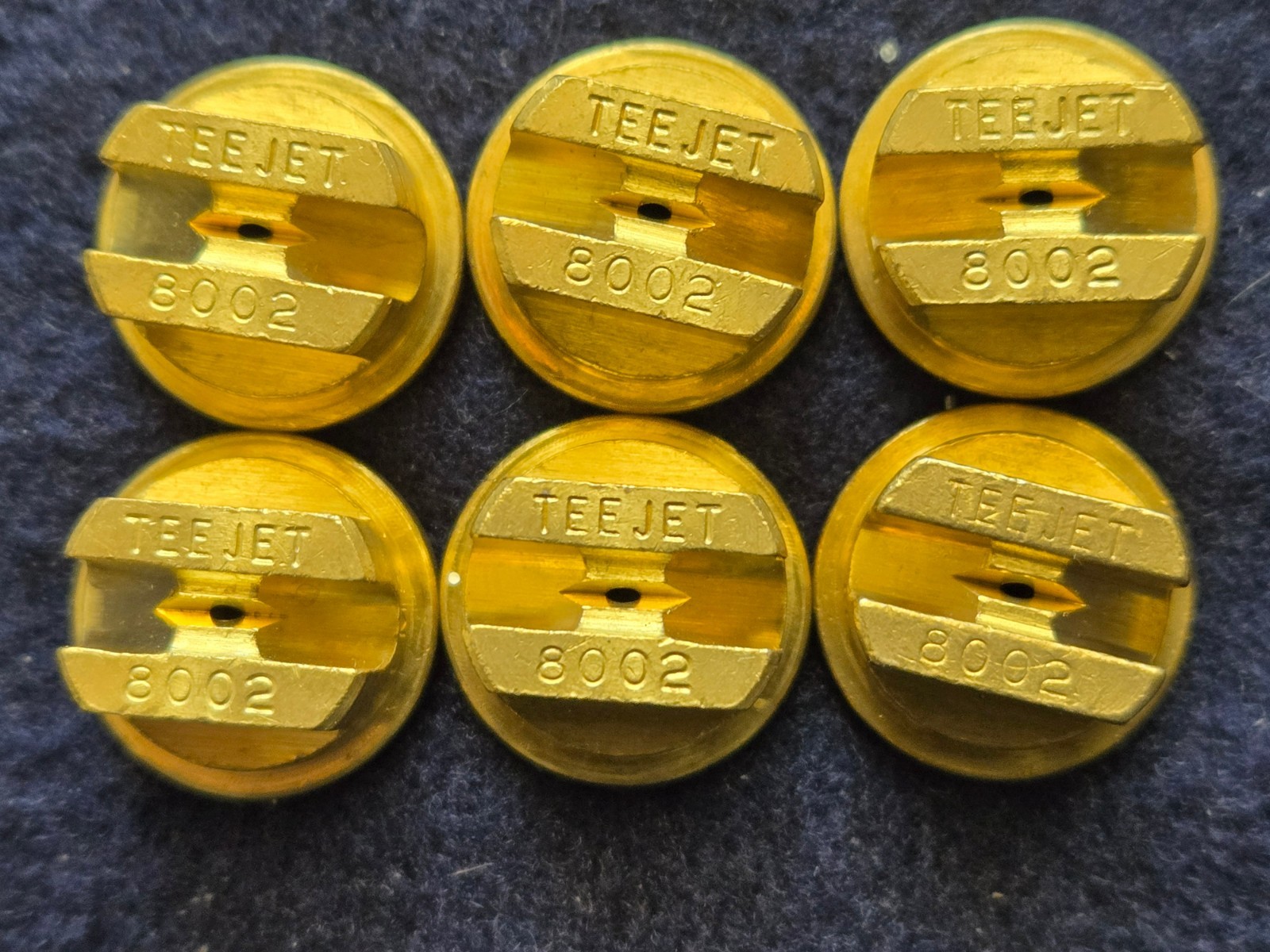 TEEJET Brass Even Flat Spray Tip 1/4 TT 8002 Lot of 6