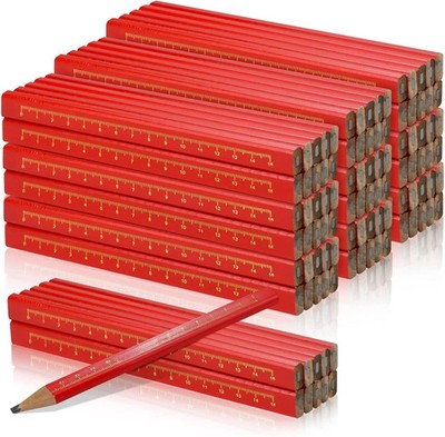 100 Pcs Carpenter Pencils Octagonal Hard Black Carpenter Pencils for Woodworking