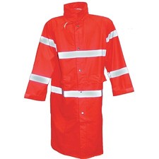 Tingley C56129 High Visibility Rain Coat With Hood, Polyester, Class 3 R,