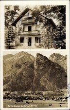 Ak Oberammergau in Oberbayern, Pension Max Spegel, Panorama, Kofel - 3951155